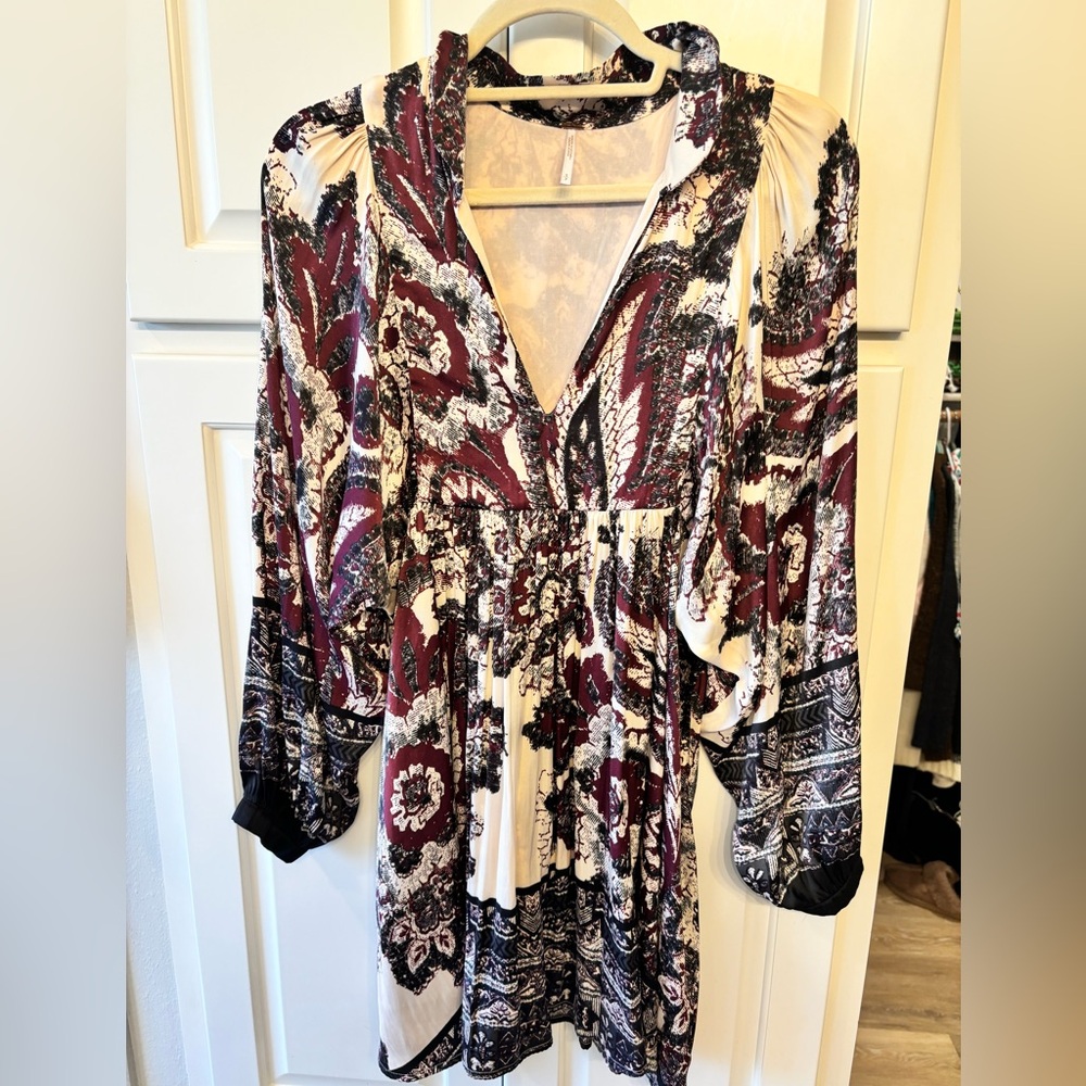 Free People Say You Love Me Long Sleeve Mini Dress Size Small